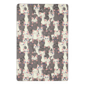 白猫と白猫の柄 ミニクリップボード (裏面)