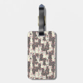 白猫と白猫の柄 ラゲッジタグ (裏面縦)