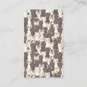 白猫と白猫の柄 名刺 (裏面)