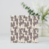 白猫と白猫の柄 招待状 (スタンド正面)