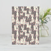 白猫と白猫の柄 招待状 (スタンド正面)