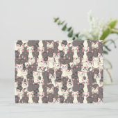 白猫と白猫の柄 案内状 (スタンド正面)