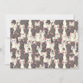 白猫と白猫の柄 案内状 (裏面)