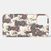 白猫と白猫の柄 Case-Mate iPhoneケース (裏面 (横))