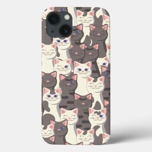 白猫と白猫の柄 Case-Mate iPhoneケース (裏面)