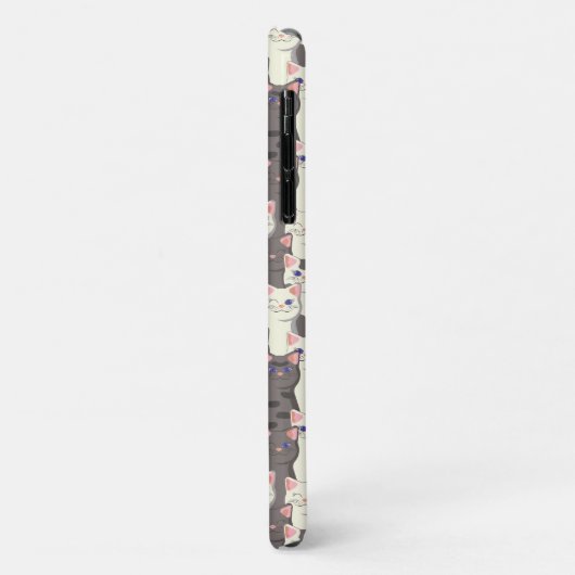 白猫と白猫の柄 Case-Mate iPhoneケース (裏面/左)