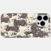 白猫と白猫の柄 Case-Mate iPhoneケース (裏面 (横))