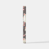 白猫と白猫の柄 iPhoneケース (右側面)