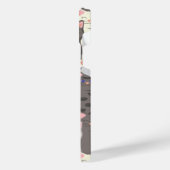 白猫と白猫の柄 iPhoneケース (左側面)