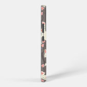 白猫と白猫の柄 SAMSUNG GALAXYケース (右側面)