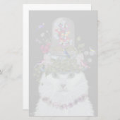 白猫と蝶の瓶 便箋 (正面/裏面)