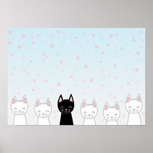 白猫と黒猫 ポスター (正面)