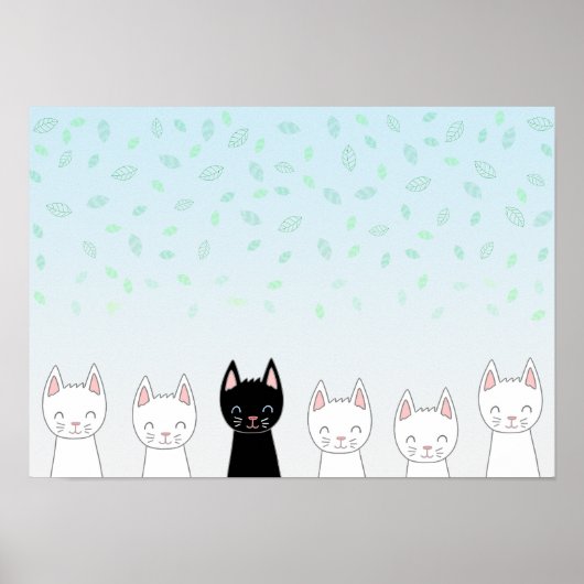 白猫と黒猫 ポスター (正面)