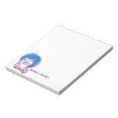 白猫のキャルーン調イラスト ノートパッド (回転)