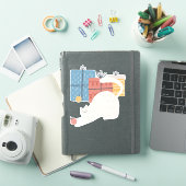 白猫のクリスマスオーナメント玉プレゼントプレゼント シール (iPadカバー)