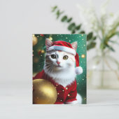 白猫のクリスマス シーズンカード (スタンド正面)