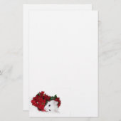 白猫のクリスマス 便箋 (正面/裏面)