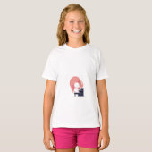 白猫のピアノ Tシャツ (正面フル)
