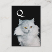 白猫の女王モノグラムレッドパール紙 名刺 (裏面)