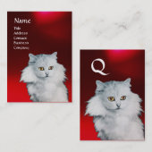 白猫の女王モノグラムレッドルビーパール 名刺 (正面/裏面)