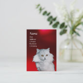 白猫の女王モノグラムレッドルビーパール 名刺 (スタンド正面)