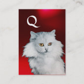 白猫の女王モノグラムレッドルビーパール 名刺 (裏面)