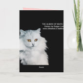 白猫の女王モノグラム ノートカード (裏面)