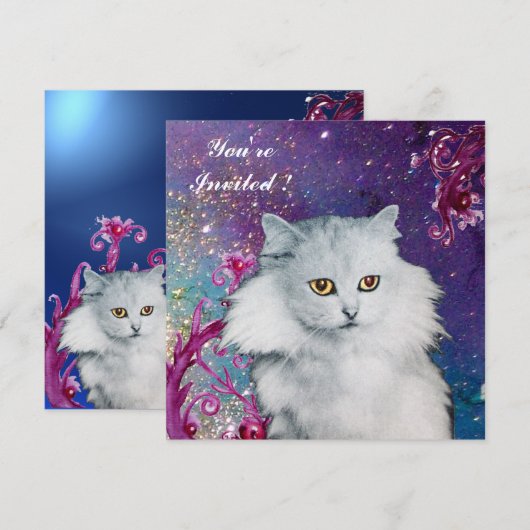 白猫の女王 招待状 (正面/裏面)