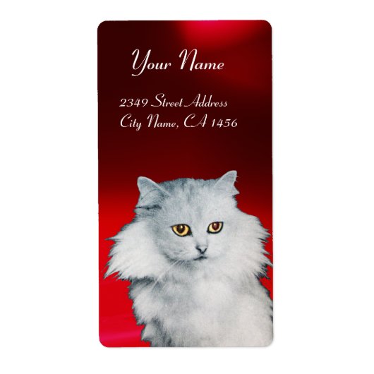 白猫の女王，赤いルビー ラベル (正面)