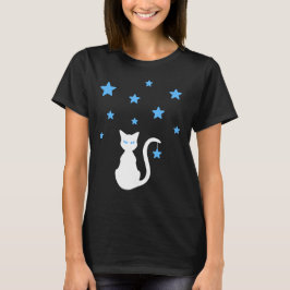 白猫の星Tシャツ Tシャツ