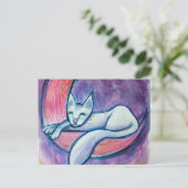 白猫の月 ポストカード (スタンド正面)