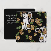 白猫の花 ノートカード (正面/裏面)