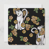 白猫の花 ノートカード (正面)