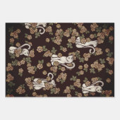 白猫の花 ラッピングペーパーシート (正面3)