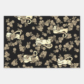 白猫の花 ラッピングペーパーシート (正面2)