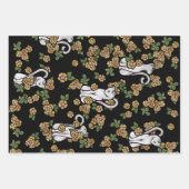 白猫の花 ラッピングペーパーシート (正面)