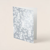 白猫の花 箔カード (正面)