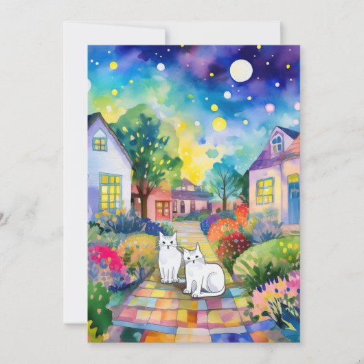 白猫の訪問 招待状 (正面)