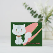 白猫はがき ポストカード (スタンド正面)