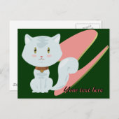 白猫はがき ポストカード (正面/裏面)