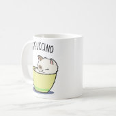 白猫カワイイ猫好き コーヒーマグカップ (正面左)