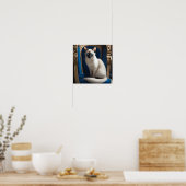 白猫シャム ポスター (キッチン)