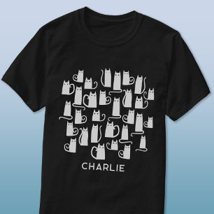 白猫パーソナライズされた Tシャツ