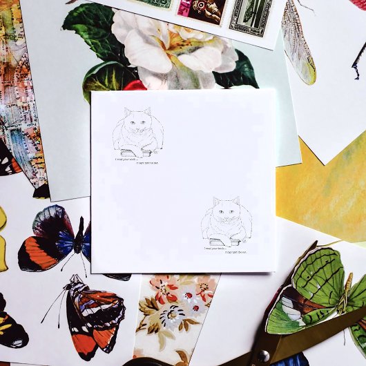 白猫パープルおもしろい本 ラバースタンプ