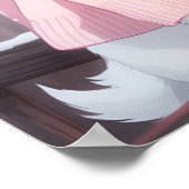 白猫ピンクコスプレ 秋冬漫画壁画 ポスター (角)