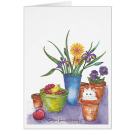 白猫フルーツ花水彩「リリアナ」