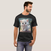 白猫ヴィンテージ Tシャツ (正面フル)