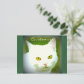 白猫顔 ポストカード (スタンド正面)