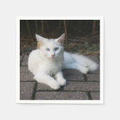 白猫 スタンダードカクテルナプキン (正面)