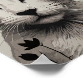 白猫(フローラ要素) ポスター (角)